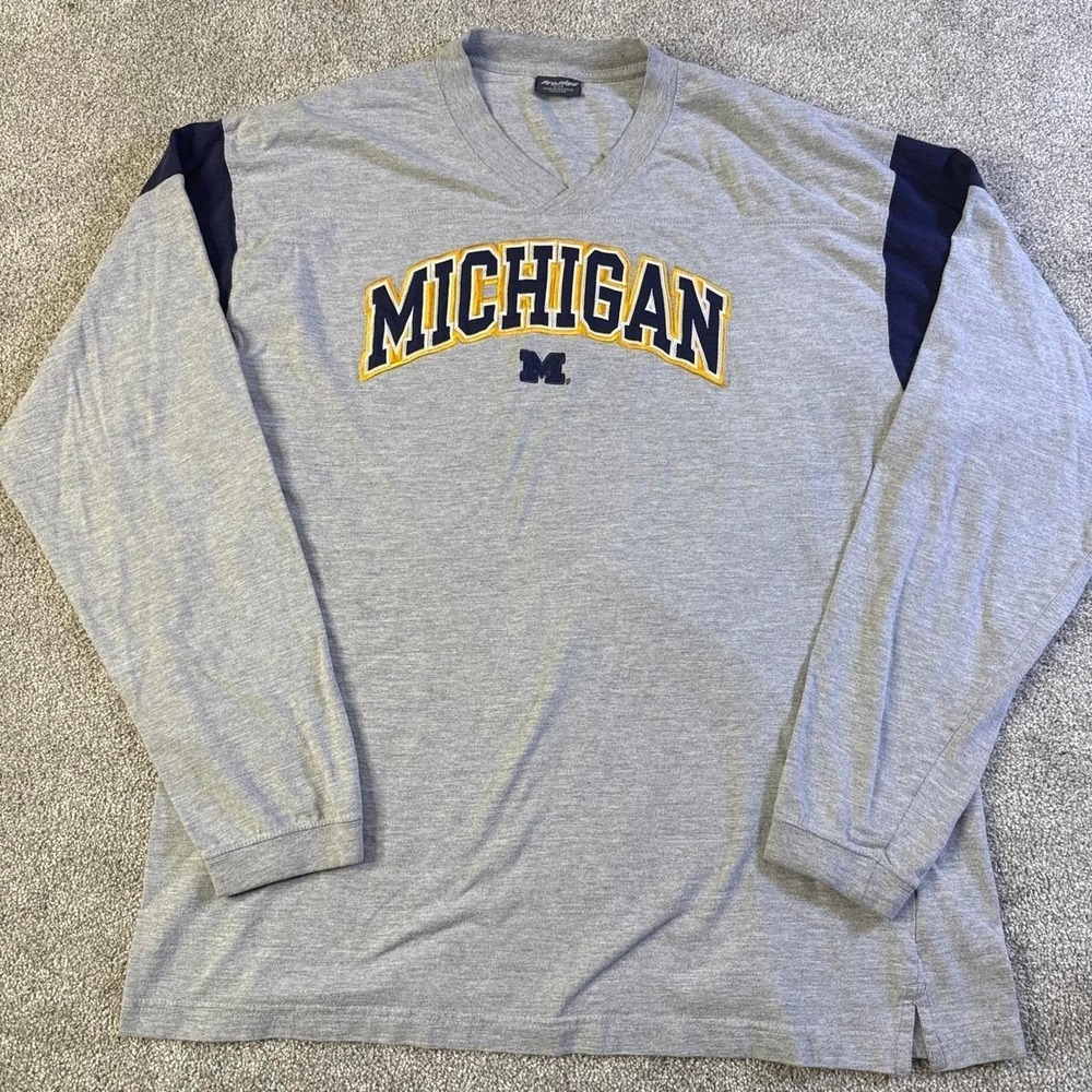 Vintage Pro Edge Michigan Wolverines Long Sleeve T-Shirt Men's XL NCAA College